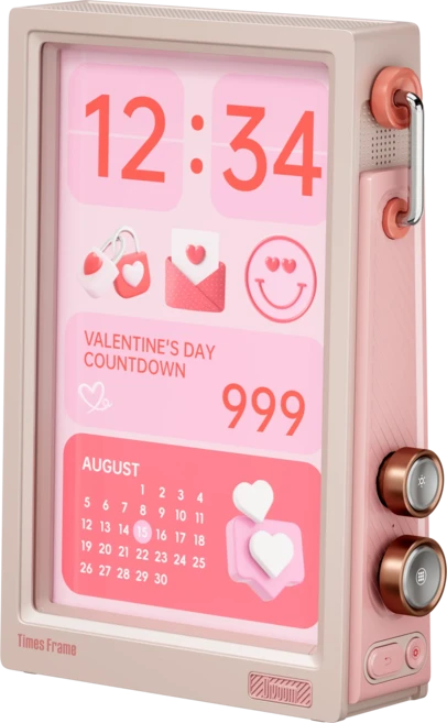 스마트링 스마트밴드 스마트워치디붐 타임즈 프레임 10.1인치 스마트 HD 스크린 전자 액자 데스크탑 장 사, 03 Pink