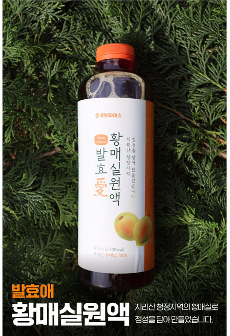 지리산의선물 황매실원액 900ml*2개, 900ml, 2개