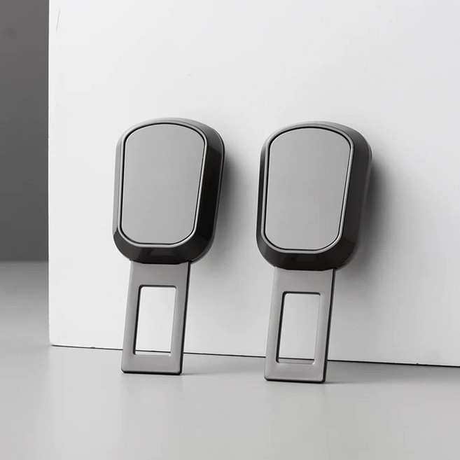 자동차 안전벨트 연장 메탈 버클 커넥터 클립형, 2개, 검정색