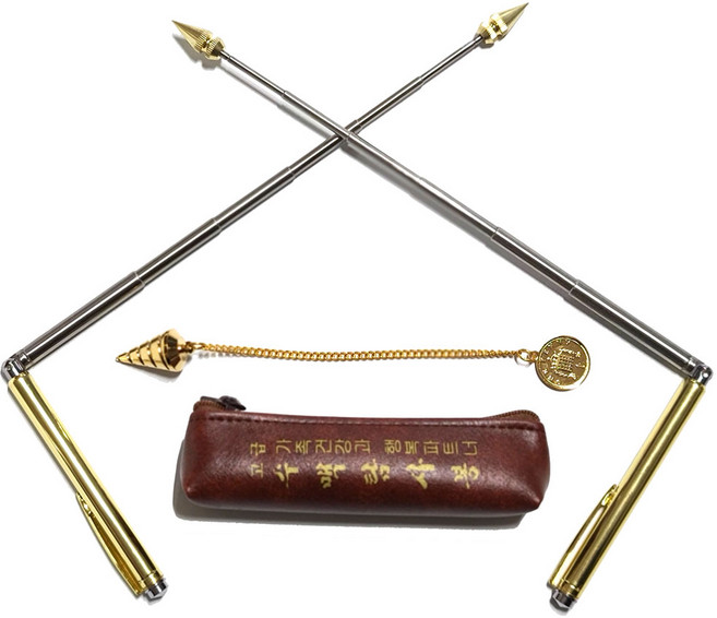 풍방 풍수백화점 뾰족한 수맥봉 금장 지기진동자 엘로드, 1개