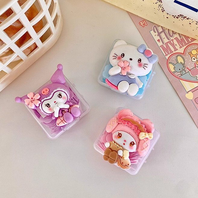 여행용 일회용 캐릭터 화장실 위생용품 비누 조각 휴대용 손세정제 미니 종이비누 장거리여행 유럽필수 해외, 1개, 쿠로미키티마멜3개