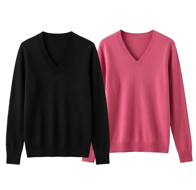 모프레쥬 봄신상품 여성 브이넥 보들 포근 니트 2종 세트