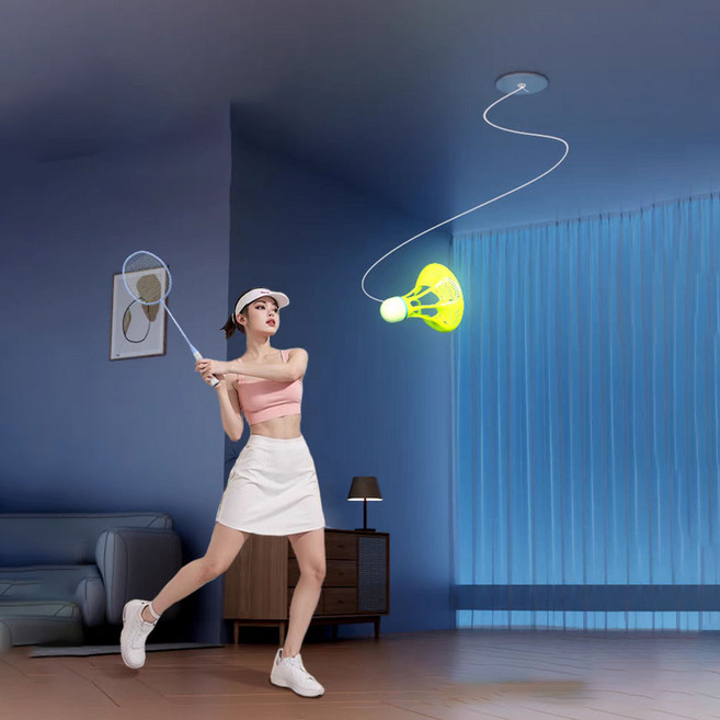 파미바미 빅퍼 실내배드민턴 연습 배우기 가정용 라켓 돌아오는 셔틀콕 6119, 기본, 1개, 1개입, C1번.보통 야광공 3개세트