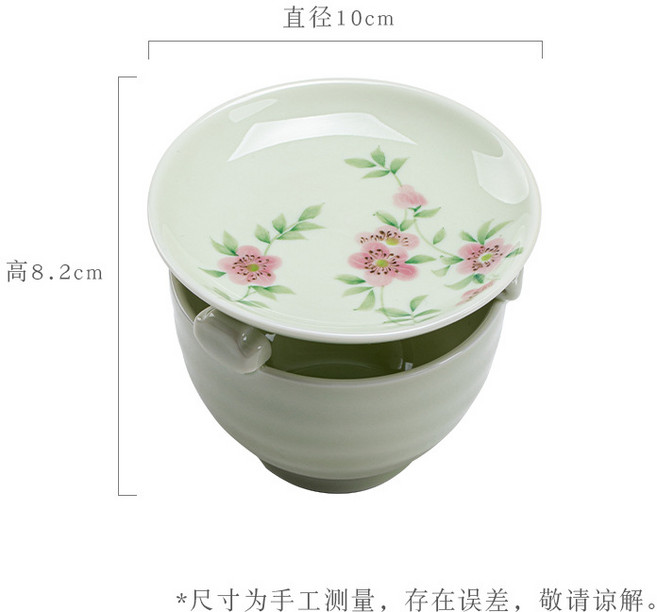 陶瓷烤茶爐茶道配件功夫茶具, 1個, 烤茶爐-手繪花繁:如圖所示