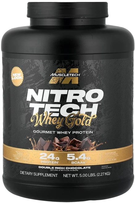 머슬테크 Nitro Tech 100% 유청 골드 더블 리치 초콜릿 2.27kg(5lbs), 2.27kg, 1개 - 쿠팡