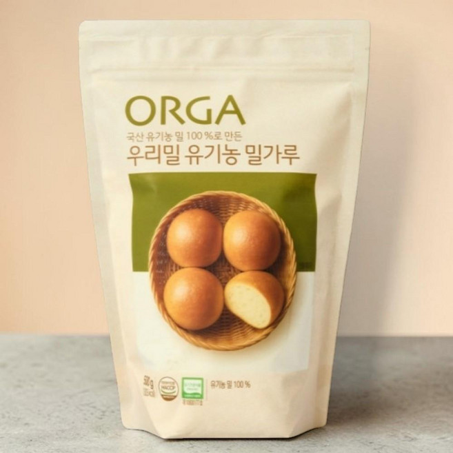 올가 수제비 전 가정용 식자재 유기농 밀가루 500g, 1개