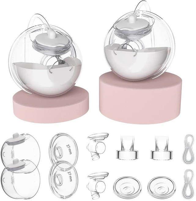24mm CaraCups 웨어러블 밀크 컬렉션 Spectra S1/S2/9 플러스/SG와 호환되는 핸즈프리 컬렉션 컵 Medela/Lansinoh/Zomee에 적합 99., 2set CaraCups-27mm
