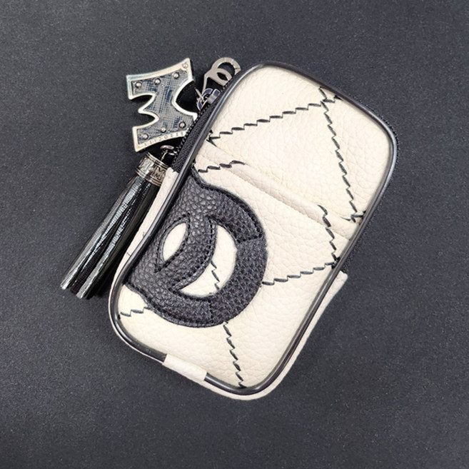 (국내제작) 우아한여인 가죽 퀼팅 여자 여성 가방속 소품 화장품 생리대 담배 케이스 미니 파우치 3칼라