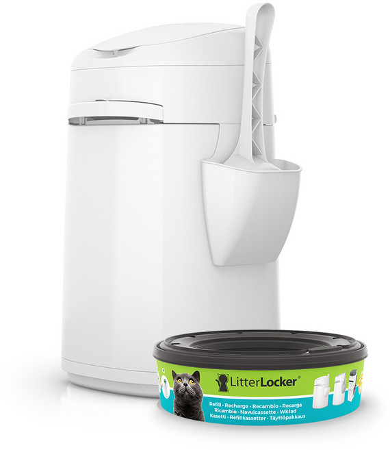 리터락커 플러스 고양이 화장실 분변처리통, 화이트, 1개