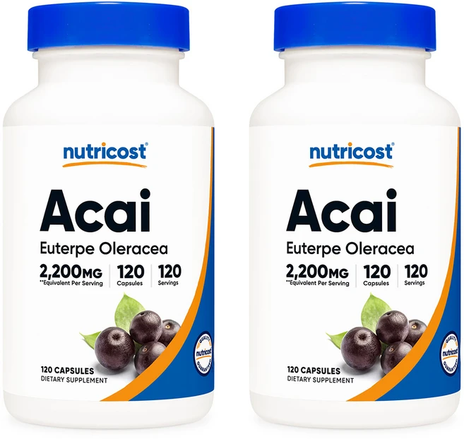 뉴트리코스트 아사이 2200mg 120캡슐, 120정, 2개 - 쿠팡