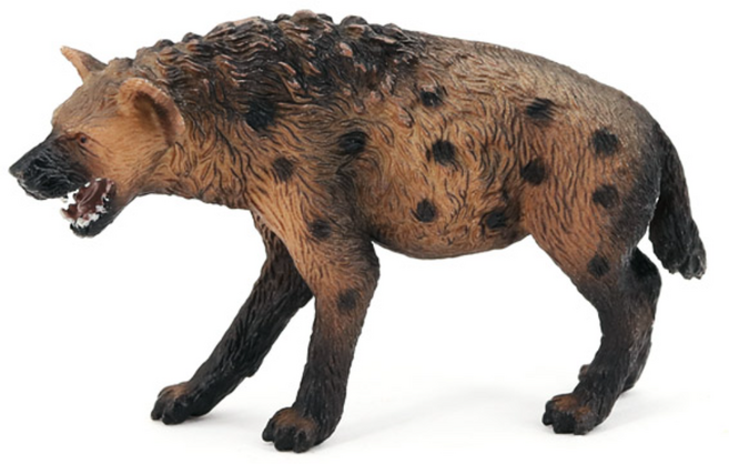 제트피규어 하이에나 피규어 야생 동물 농장 장난감 모형, 1개