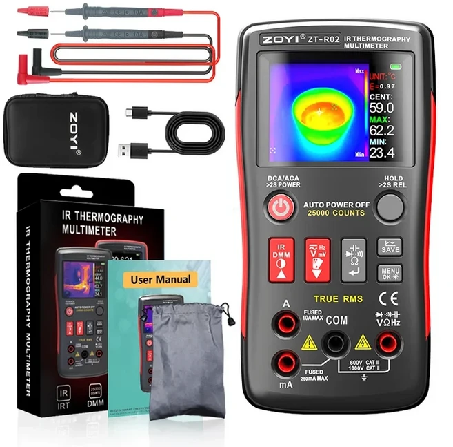 ZOYI ZTR02 적외선 열화상 카메라 고정밀 산업용 온도계 전력 수리 및 검사 기기, 03 ZT-R02 96-96