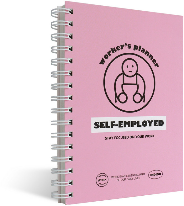 인디고 워커스 자영업자 플래너 일하는 사람2 6개월 만년형, 핑크, 1개