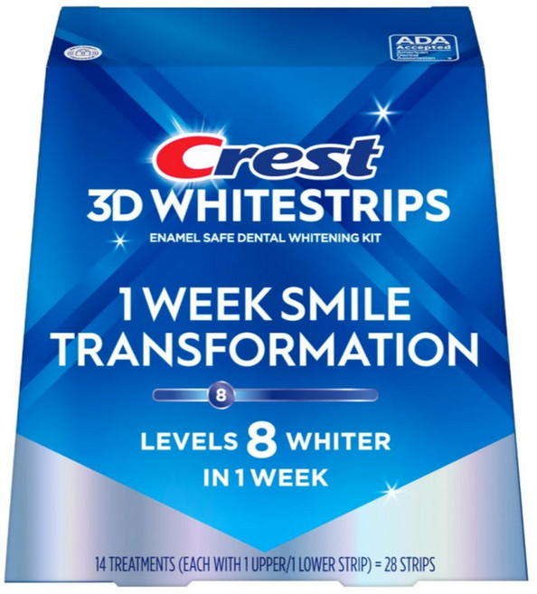 크레스트 3D 화이트 스트립스 글래머러스 화이트 LV8 14회분