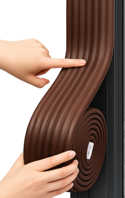 어나더랩 접착식 문풍지 단열재 보온재 동파방지 스펀지 커버, 1개, 브라운