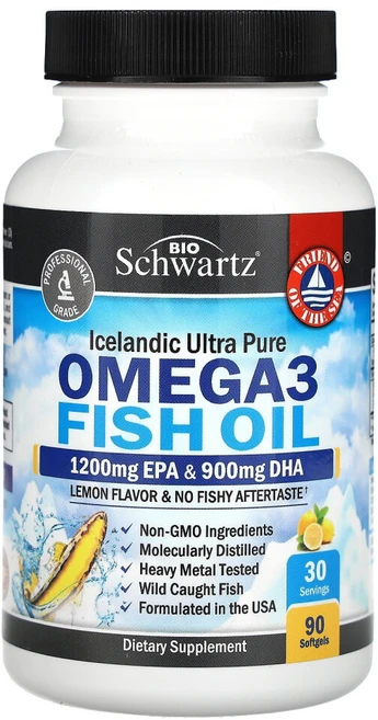 BioSchwartz Fish Oil Omega 3 EPA DHA 2250 mg 90정, 1개 - 쿠팡