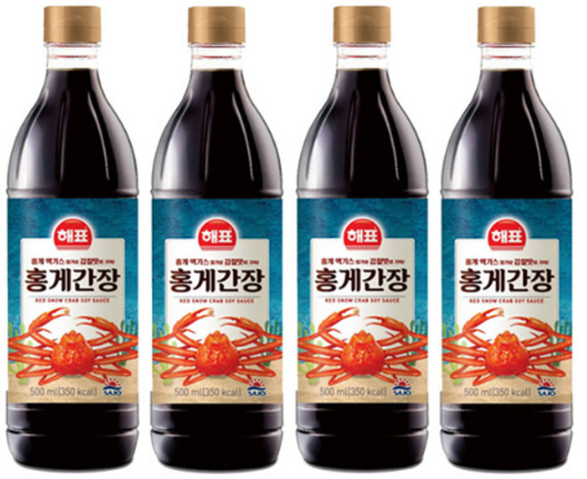 해표 홍게간장 500ml 국물요리 만능간장 감칠맛, 8개