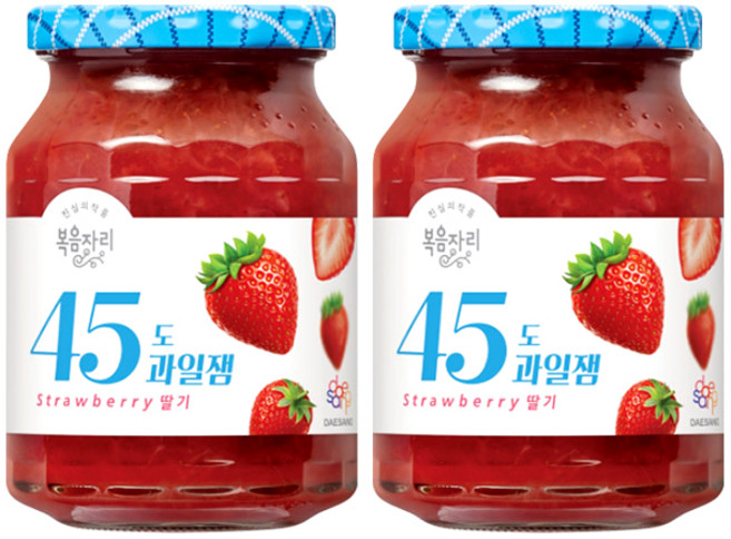 복음자리 45도 과일잼 딸기, 350g, 2개