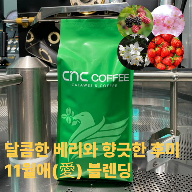씨엔씨커피 달콤향긋한 11월의 블렌딩 커피원두, 1개, 500g, 홀빈(분쇄안함)