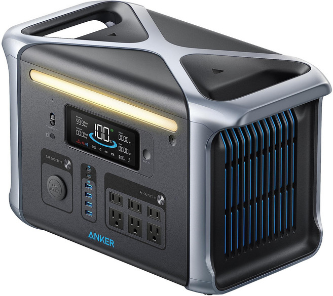 Anker 757 Portable Power Station (PowerHouse 1229Wh) 긴 수명 휴대용 전원 인산철 100V 1500W, 1개