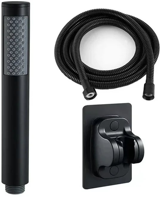 필터 스프레이 부스터 대형 패널 5단 샤워 노즐 홈 욕조 휴대용 플러스 호스 세트, 06 Black Set, 1개
