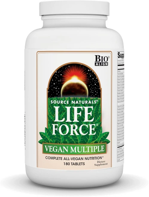 소스내츄럴스 Source naturals Life Force Vegan Multiple 180 tablet, 180 Count, 180정, 1개 - 쿠팡