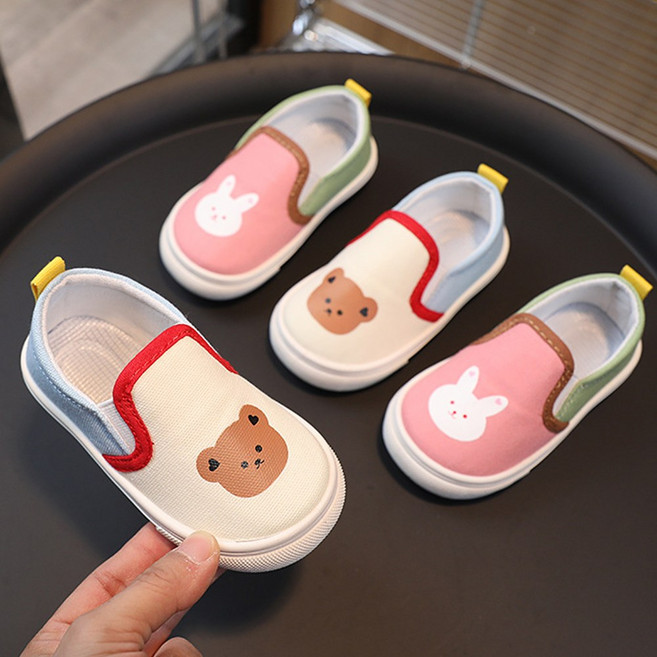 바이시유 아동운동화 키즈운동화 슬립온 유아 아기 찍찍이 남아 여아 스니커즈 신발 운동화 곰베어