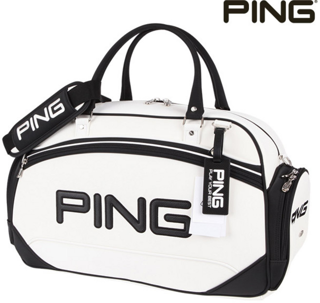 핑 2025 스포티 SPORTY G5 보스턴백, 화이트/블랙