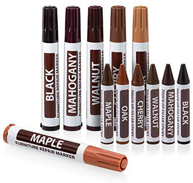 가구 보수 마카 흠집제거 펜 원목, 가구보수제 12종 세트, 1개