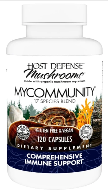 Host Defense 호스트 디펜스 마이커뮤니티 캡슐 - 17종 버섯 블렌드 면역 지원 보충제, 120정, 1개 - 쿠팡