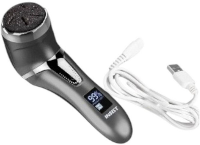 INSIST 電動磨腳皮機 (防水/電量顯示), 黑色