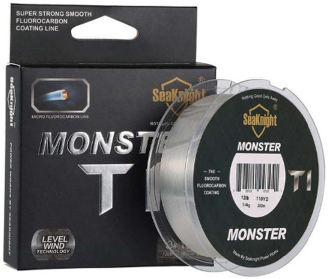 스마일피싱 씨나이트 몬스터T1 100m 2개 하이브리드 후로로 카본라인 배스 송어 쏘가리 광어 우럭
