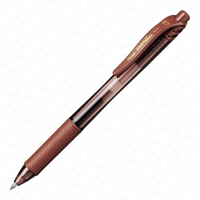 PenteL 펜텔 에너겔 X 엑스펜 메탈팁 0.7 BL107 겔 잉크펜 노크식 중성볼펜, 1개, 브라운(E)