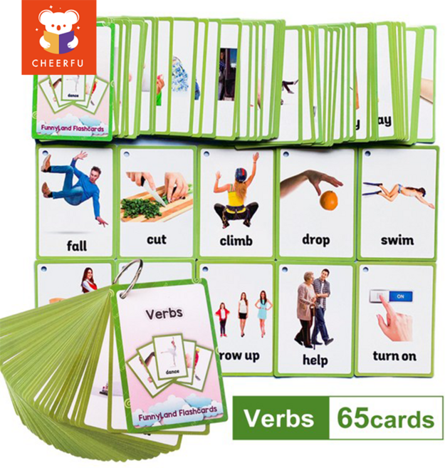 26 카테고리 760 어린이 카드 어린이 영어 음식 형용사 단어 플래시 카드 조기 교육 장난감 | 카드 장난감 | 카드, 동사