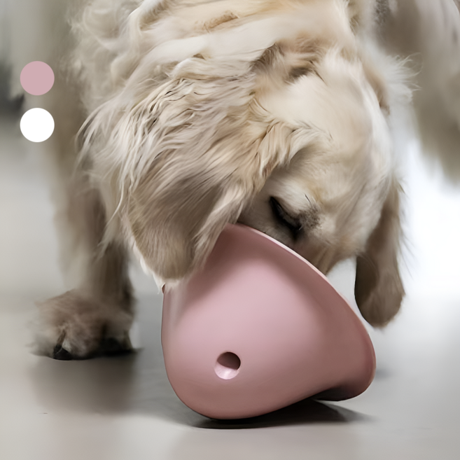 강아지 애견 먹이 숨김 간식볼 혼자놀기 노즈워크 장난감, 1개, 핑크