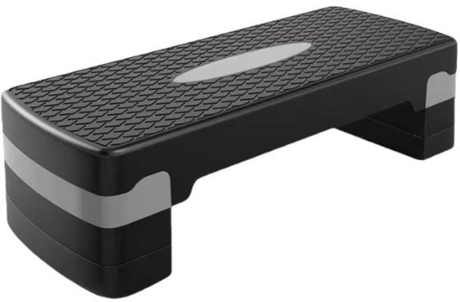 多功能有氧健身踏板，高度可調節，居家運動訓練器材, 灰黑