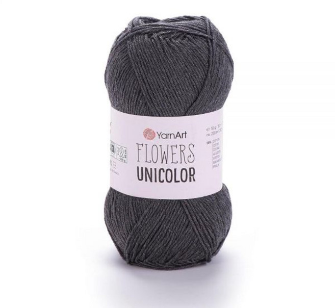 YarnArt Flowers Unicolor - 55% 면 45% 아크릴 - 핑거링 웨이트 실 - 50g(1.76온스) 218야드 - 뜨개질 및 코바늘 뜨개질에 이상적 -