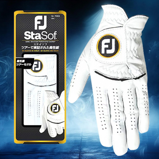 (2024 풋조이 재팬 최신 정품) 천연 양피 남자골프장갑, 1개