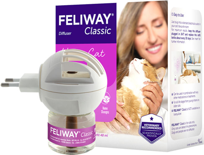 펠리웨이 클래식 스타터키트 고양이 페로몬 진정용 디퓨저 훈증기&리필, 1세트, 48ml
