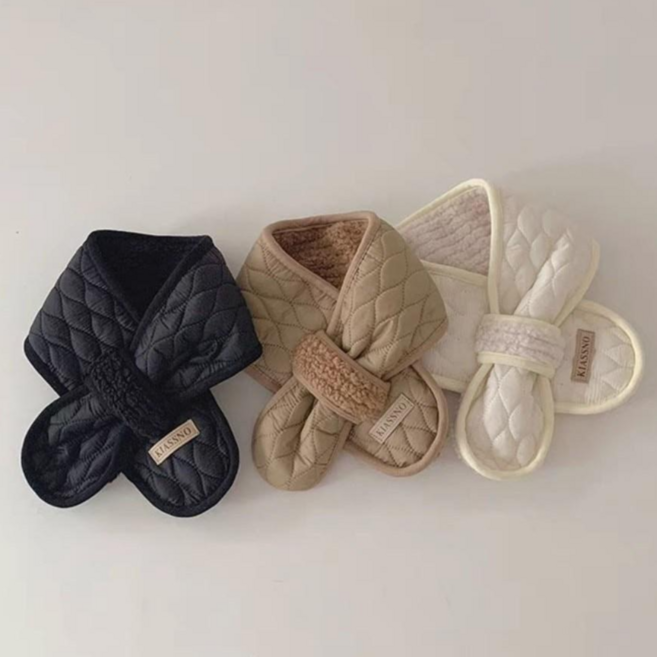 아기 유아 웨이브 퀼팅 누빔 머플러 목도리