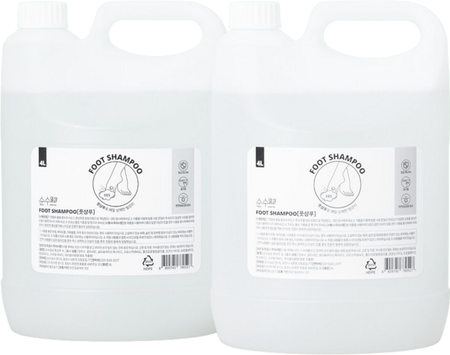 순수일상 풋샴푸 벚꽃향, 4L, 1개, 2개입