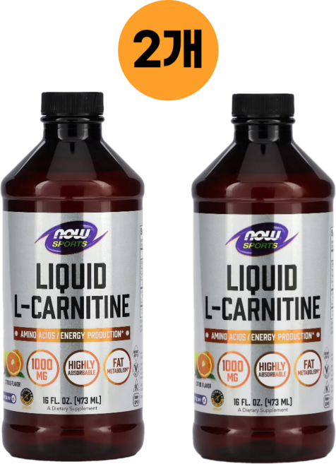 나우푸드 엘 카르틴 카르니틴 액상 473ml 2병 1000mg L 카르티닌 시트러스향, 2개