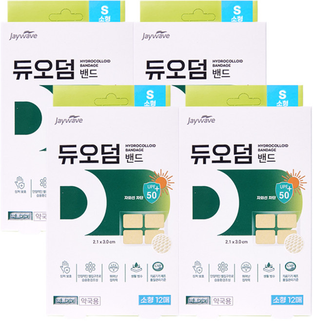 제이웨이브 듀오덤 밴드 소형 12p, 4개