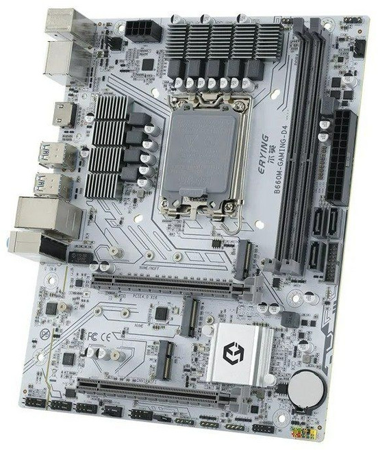 B660M-ARGB 마더보드 게이밍 데스크탑 컴퓨터 LGA1700 DDR4 RAM 12/13세대 CPU M.2 NVME NGFF, White