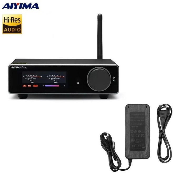 AIYIMA A80 업그레이드 인티엠프 TPA3255 PFFB 블루투스 DAC 2026년형, Korea, With Korea power Plug