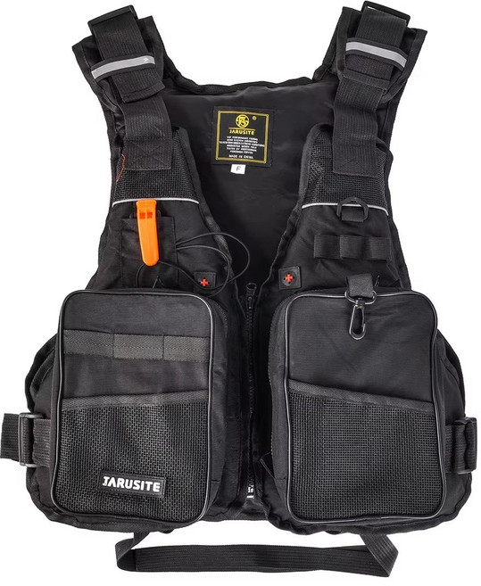 반센트 낚시조끼 루어 조끼 낚시 바다 민물 부력 계류 갯바위, 블랙