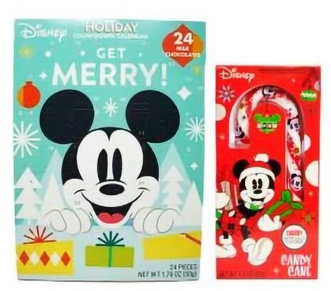 Disney 디즈니 크리스마스 미키마우스 어드벤트 캘린더 총 92g 점보 캔디 Holiday Calendar Jumbo Candy, 1개