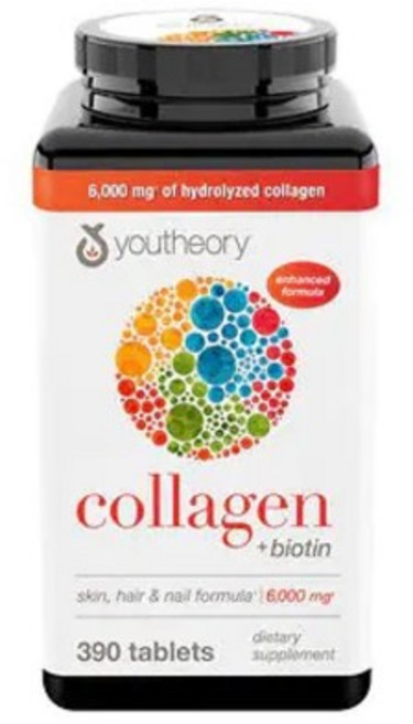 Youtheory 콜라겐 +비오틴 390타블렛, 390정, 1개