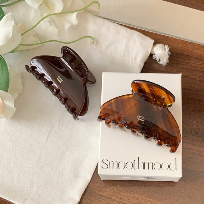 블링살롱 크리미 셀룰로오스 미니 헤어바렛 6컬러 반묶음 패턴 셀룰로오스집게핀 프랑스핀 반머리 헤어핀 집게핀