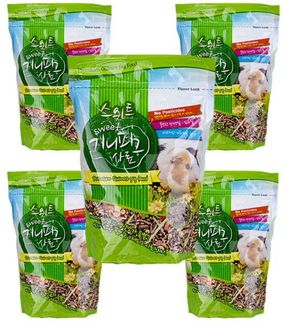 애니멀밥 PSP 스위트 기니피그 사료, 650g, 5개